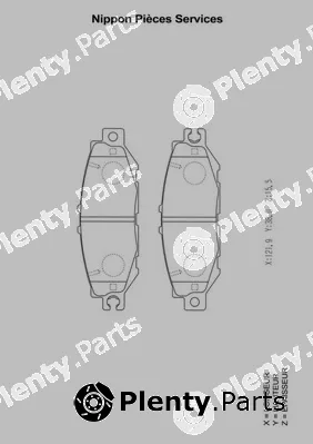 NPS T361A17 — Brake Pad Set, disc brake