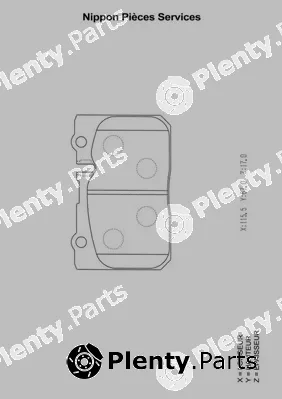 NPS T360A92 — Brake Pad Set, disc brake