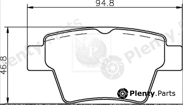 NPS P361A05 — Brake Pad Set, disc brake