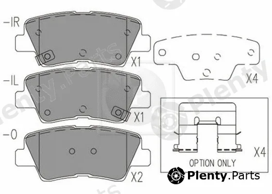NPS H361I15 — Brake Pad Set, disc brake