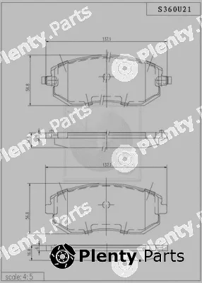 NPS S360U21 — Brake Pad Set, disc brake