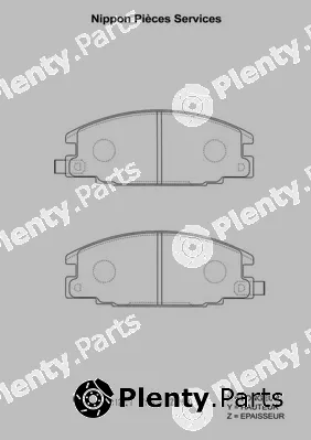 NPS I360U04 — Brake Pad Set, disc brake