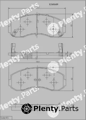 NPS K360A09 — Brake Pad Set, disc brake