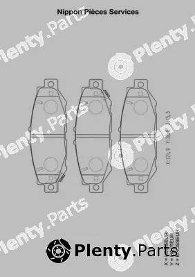 NPS T361A20 — Brake Pad Set, disc brake