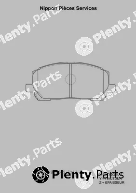 NPS T360A23 — Brake Pad Set, disc brake
