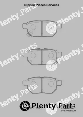 NPS T361A34 — Brake Pad Set, disc brake