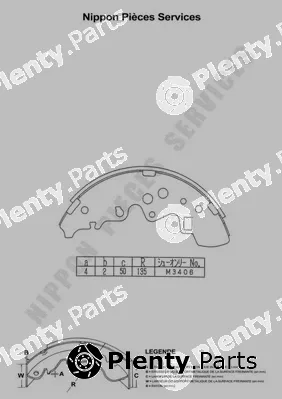 NPS M350A46 — Brake Shoe Set