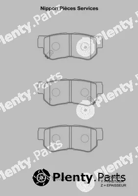 NPS H361I05 — Brake Pad Set, disc brake