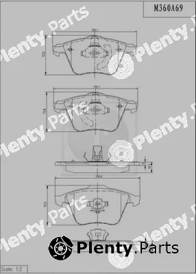 NPS M360A69 — Brake Pad Set, disc brake