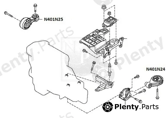 NPS N401N24 — Mounting, engine