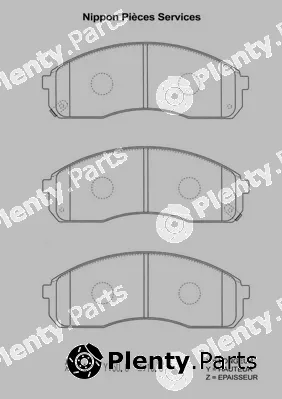 NPS K360A08 — Brake Pad Set, disc brake