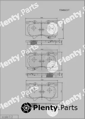 NPS T360A117 — Brake Pad Set, disc brake