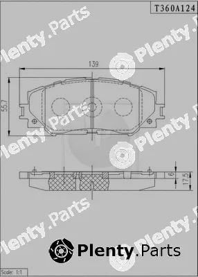 NPS T360A124 — Brake Pad Set, disc brake
