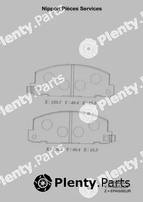 NPS I360U01 — Brake Pad Set, disc brake