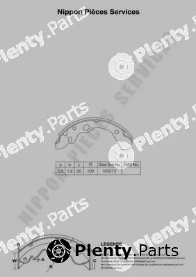 NPS M350A14 — Brake Shoe Set