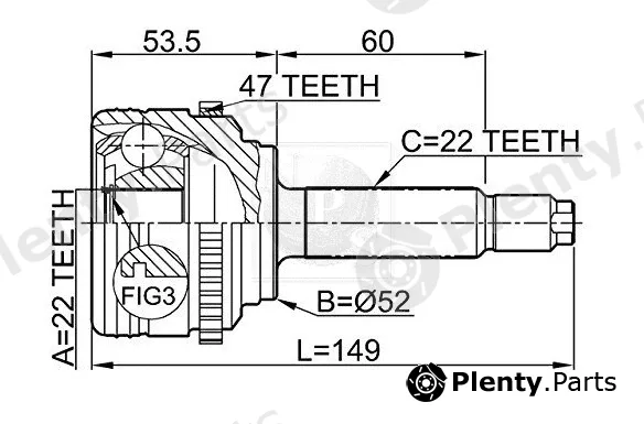 NPS D281O18 — Joint Kit, drive shaft