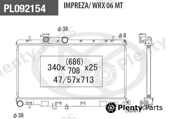 NPS S156U20 — Radiator, engine cooling