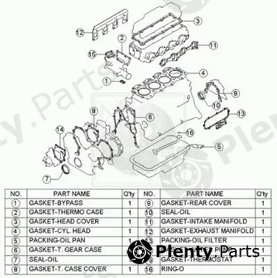 NPS K126A03 — Full Gasket Kit, engine