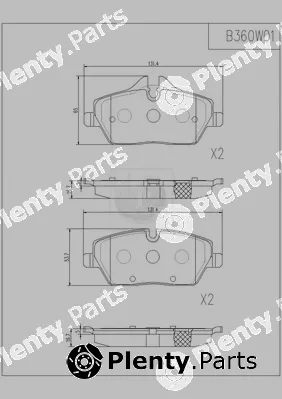 NPS B360W01 — Brake Pad Set, disc brake