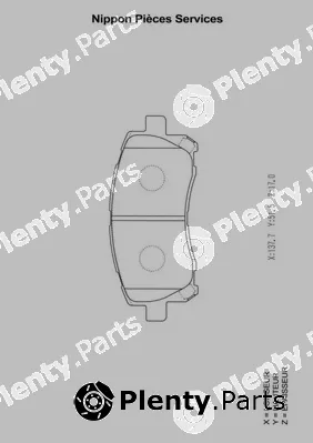 NPS S360U16 — Brake Pad Set, disc brake
