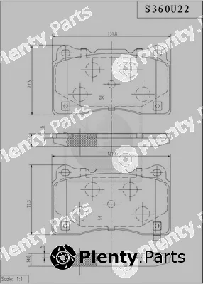 NPS S360U22 — Brake Pad Set, disc brake