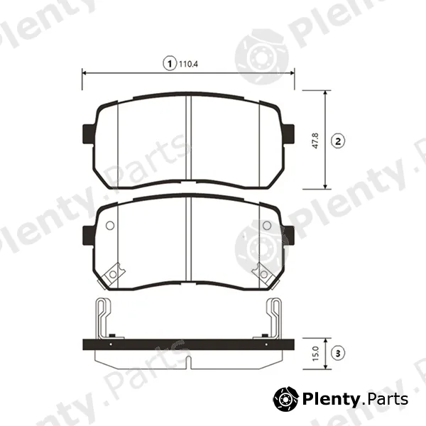 CTR GK1352 — Brake Pad Set, disc brake