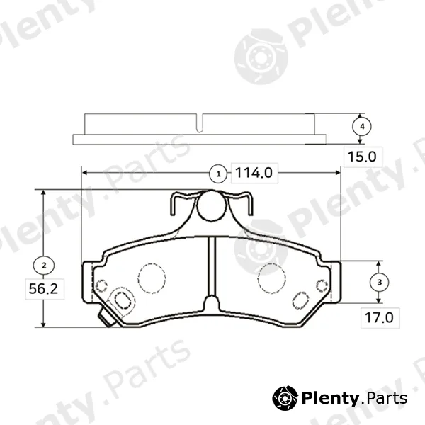 CTR GK1080 — Brake Pad Set, disc brake