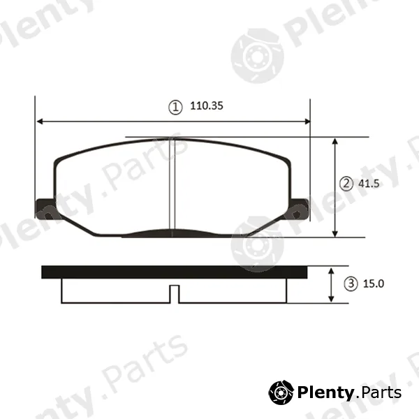 CTR GK0949 — Brake Pad Set, disc brake