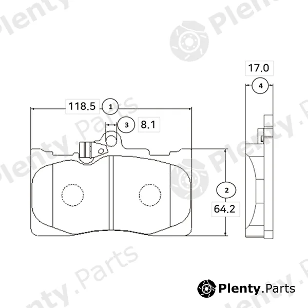 CTR GK1061 — Brake Pad Set, disc brake