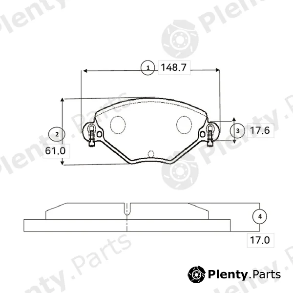 CTR GK0899 — Brake Pad Set, disc brake