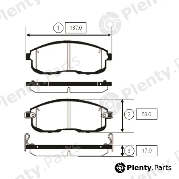 CTR GK0986 — Brake Pad Set, disc brake