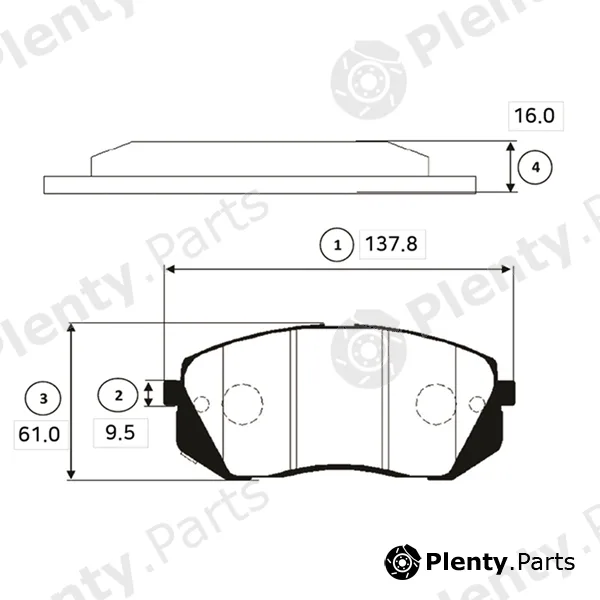 CTR GK0501 — Brake Pad Set, disc brake
