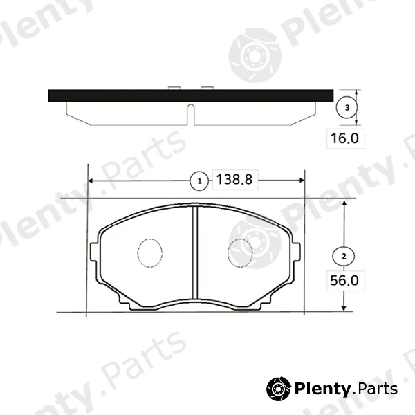 CTR GK0704 — Brake Pad Set, disc brake