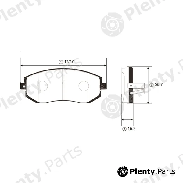 CTR GK1461 — Brake Pad Set, disc brake
