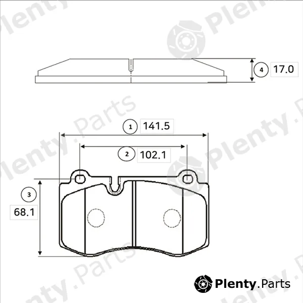 CTR GK0076 — Brake Pad Set, disc brake