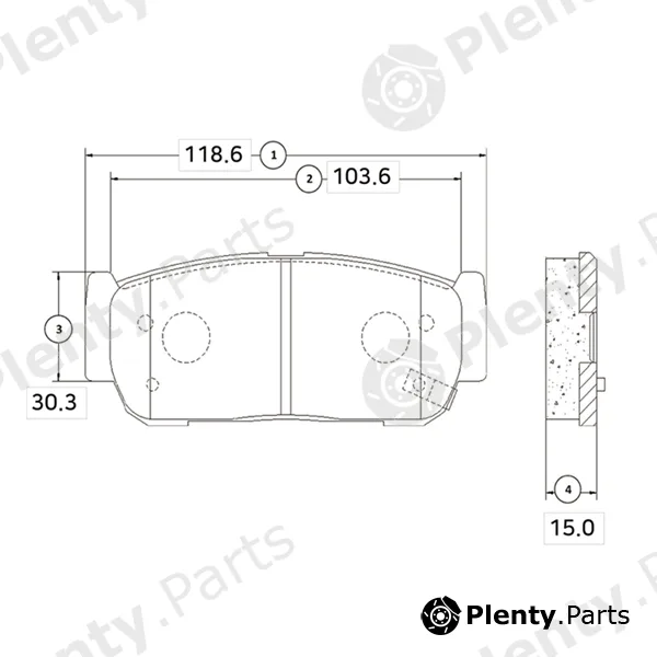 CTR GK0564 — Brake Pad Set, disc brake