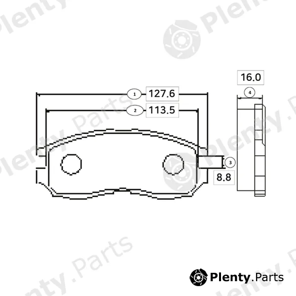 CTR GK0575 — Brake Pad Set, disc brake