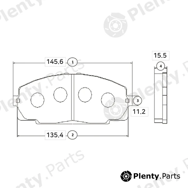 CTR GK1053 — Brake Pad Set, disc brake