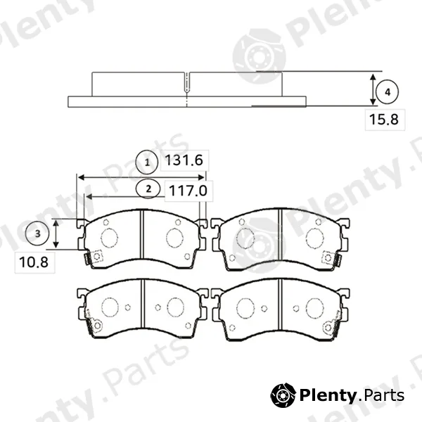 CTR GK0667 — Brake Pad Set, disc brake