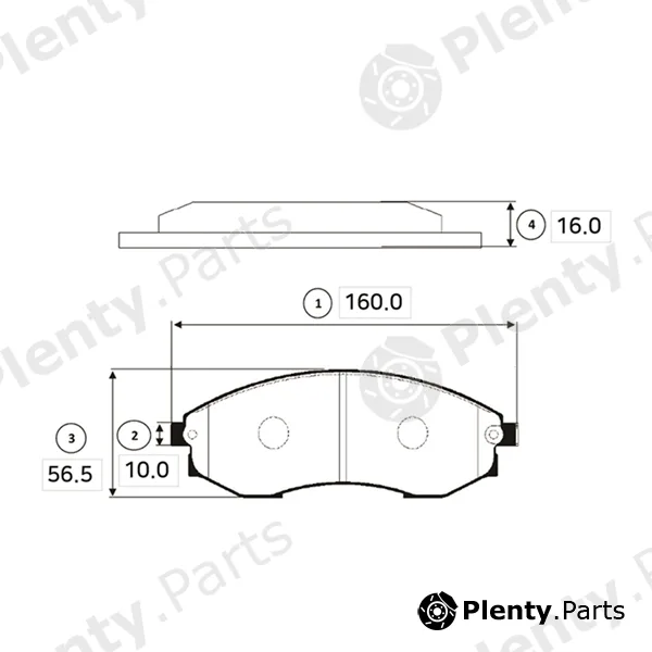 CTR GK0559 — Brake Pad Set, disc brake