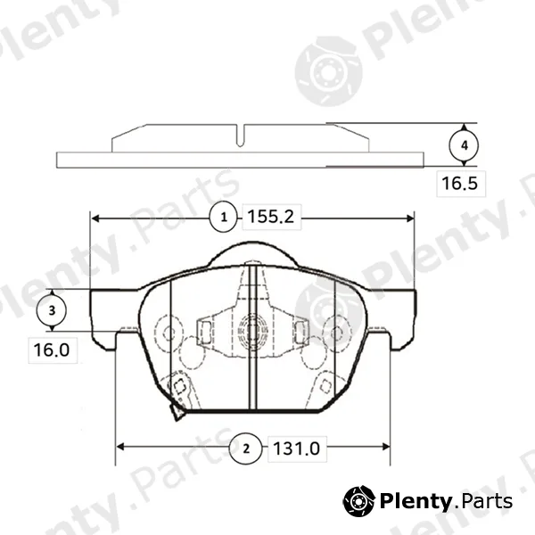CTR GK0398 — Brake Pad Set, disc brake