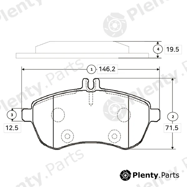 CTR GK0082 — Brake Pad Set, disc brake
