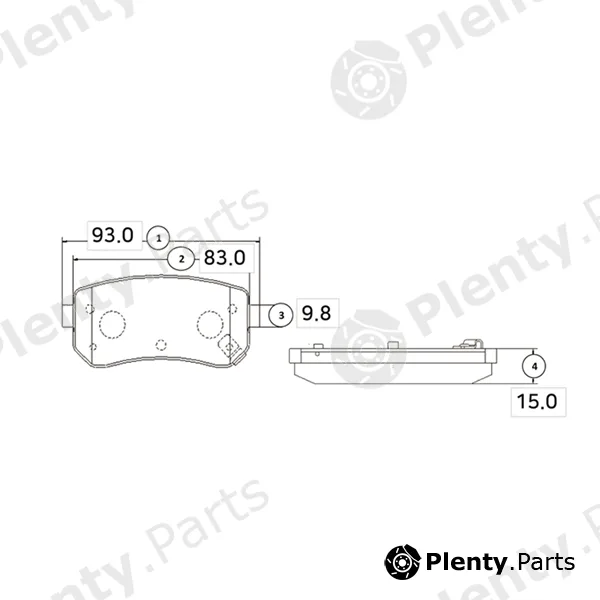 CTR GK0555 — Brake Pad Set, disc brake