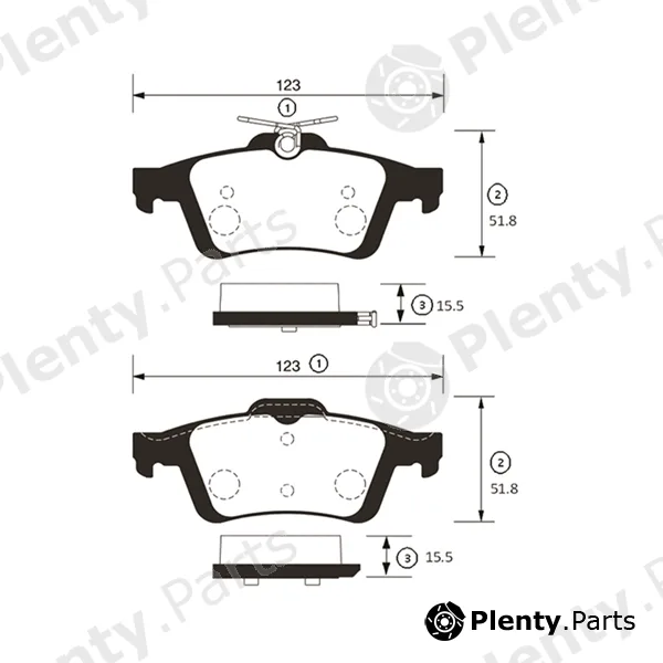 CTR GK0659 — Brake Pad Set, disc brake