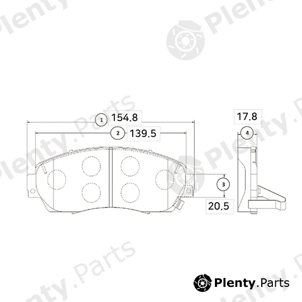 CTR GK0346 — Brake Pad Set, disc brake