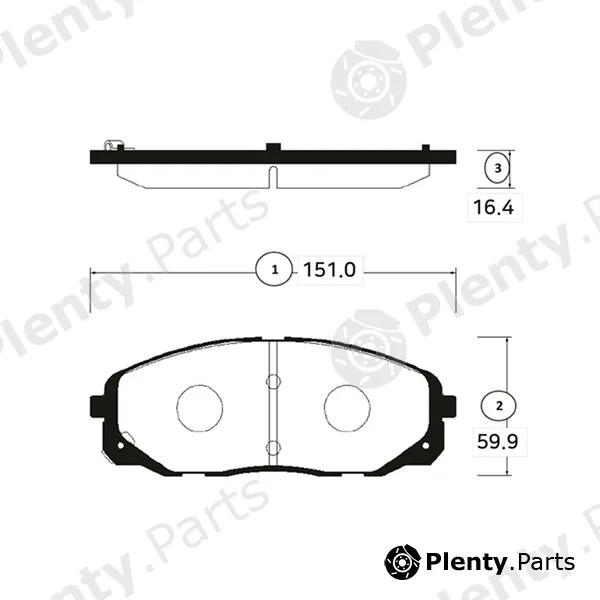 CTR GK1350 — Brake Pad Set, disc brake