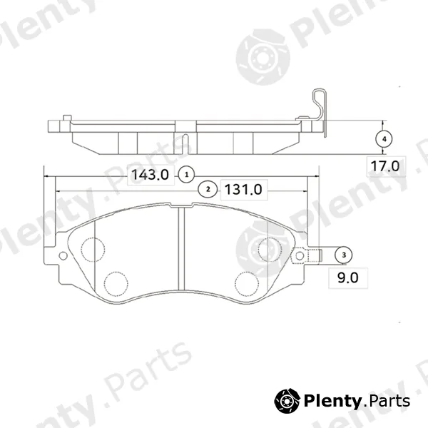 CTR GK0434 — Brake Pad Set, disc brake