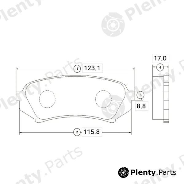 CTR GK1069 — Brake Pad Set, disc brake