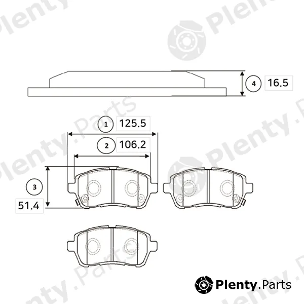 CTR GK0144 — Brake Pad Set, disc brake