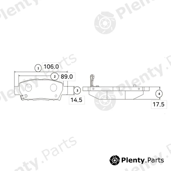 CTR GK1054 — Brake Pad Set, disc brake